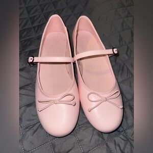 Vegan Leather Mary Jane Flats with Buckle